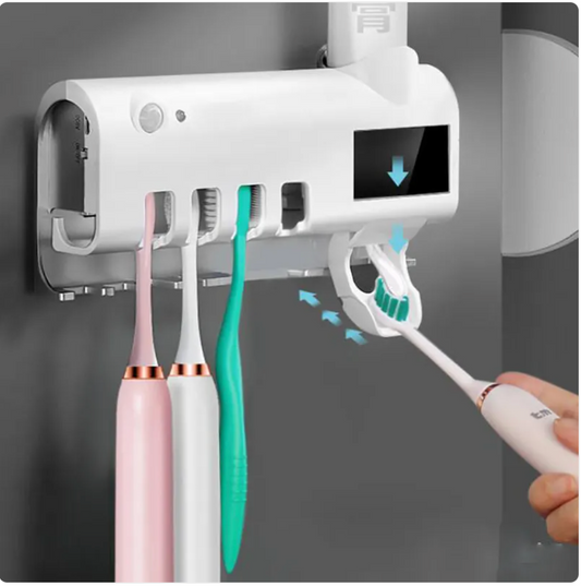 EcoClean UV Toothbrush Sanitizer & Paste Dispenser