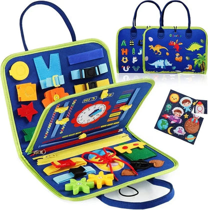 Montessori Busy Board for Toddlers – Felt Quiet Book Activity Toy