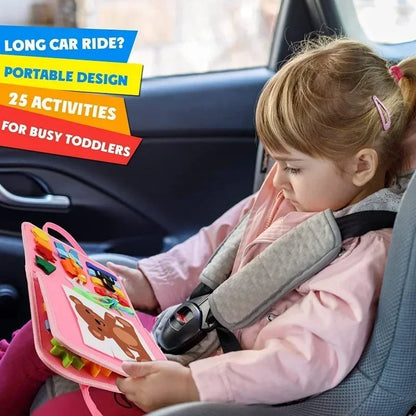 Montessori Busy Board for Toddlers – Felt Quiet Book Activity Toy