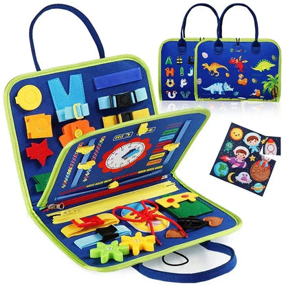 Montessori Busy Board for Toddlers – Felt Quiet Book Activity Toy