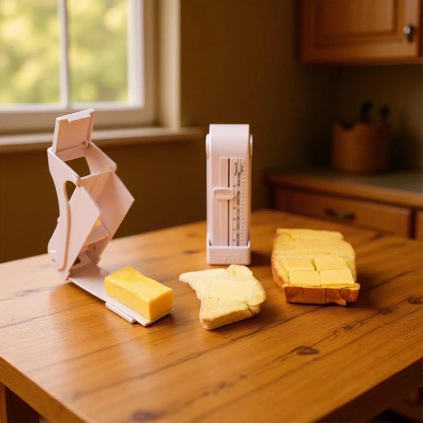 Butter Cutter with Measurement Marks | Stick Butter Slicer & Cheese Splitter